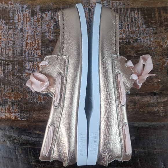 Sperry Top Sider Sparkle Boat Rose Gold (Pink) Size Youth 6 - Picture 7 of 15